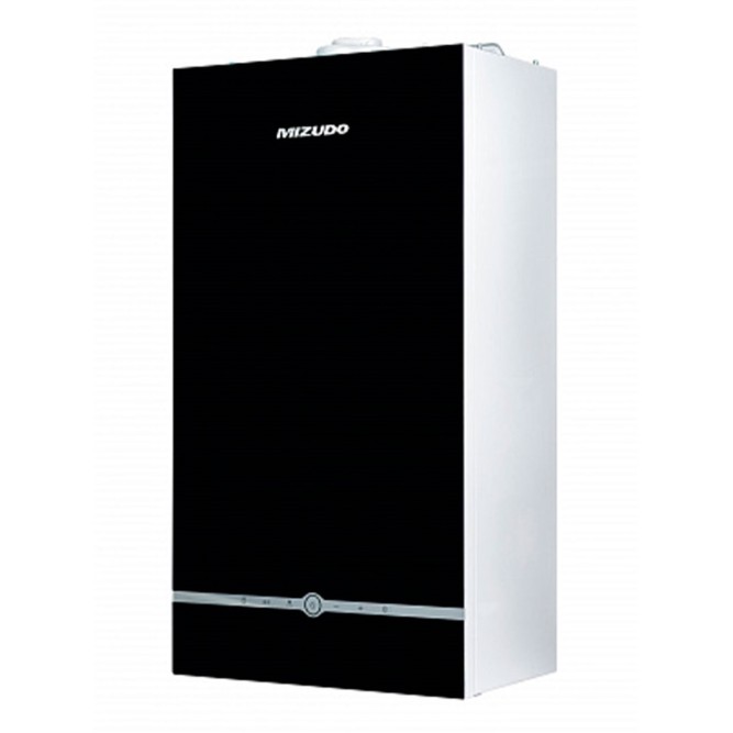 Котел газовый MIZUDO Maestro Gem M24Т настенный, 2 конт., OPT, стеклянная сенсорная панель, черная