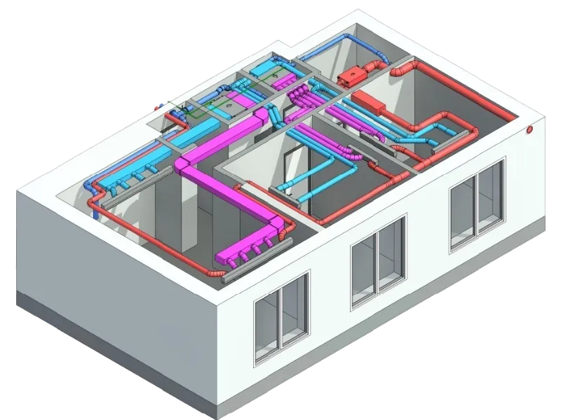Проектирование. 3D-модель вентиляции и кондиционирования